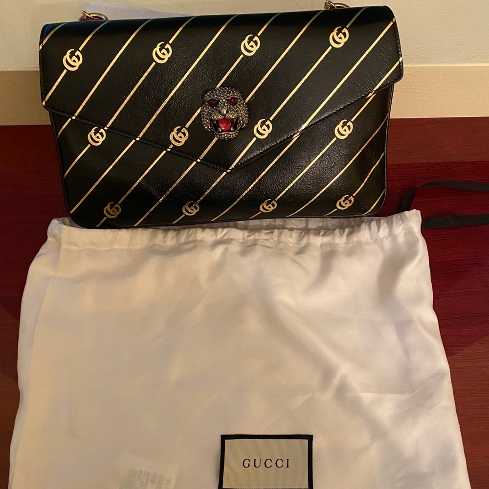 GUCCI THIRA Double shoulder bag. Red and Black.